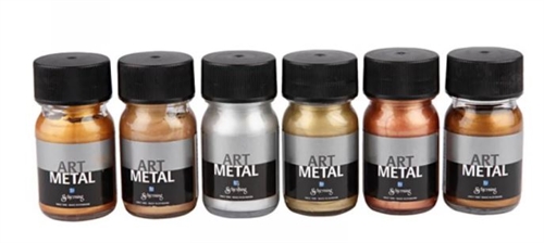 Hobbymaling Art Metallic 6 x 30ml. metalmaling 