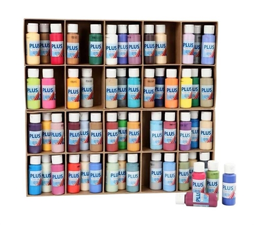 Plus Color hobbymaling ass. farver 60x60ml 