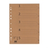 Register 1:5 A4 med forblad 150g karton - genbrugspapir