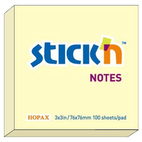 Notes, Stick\'n, memoblok 76 x 76 mm.