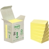 3M Post-it blokke 653-1B, GUL genbrugsblok, 51x38mm, 6 blokke pr. pakke