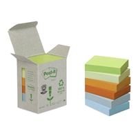 3M Post-it blokke 653-1GB ass. farver, genbrugsblok, 51x38mm, 6 blokke pr. pakke