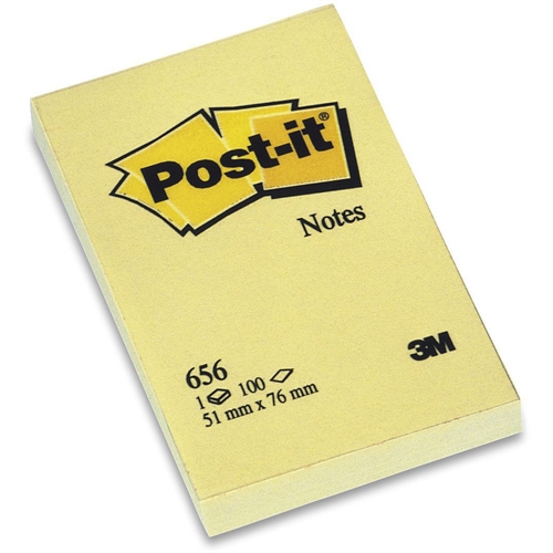 3M Post-it Notes 656, 76 x 51 mm. 12pr. pk.
