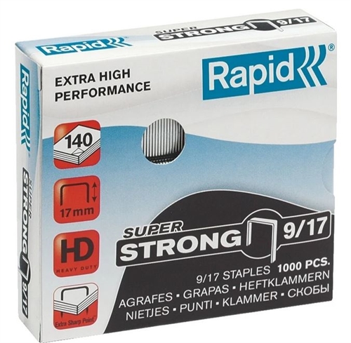 Hæfteklamme Rapid Super Strong 9/17, 1000 pr. pakke