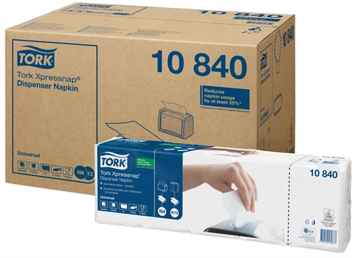 Tork Premium servietter 10840, interfoldet N4, 21,6x33cm, 1 lags