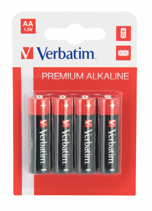 Verbatim Alkaline AA batteri (LR6) 4 stk. pr. pakke