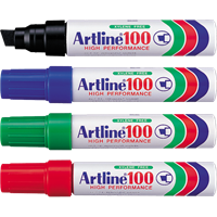 Artline 100 Permanent Marker - 7,5-12mm, skrå spids