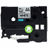 Tape til Brother TZe-251 tape, sort tekst på hvid 24 mm tape, YZe-251