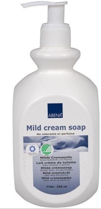 Cremesæbe Mild Abena, uden farve og parfume, 500 ml.