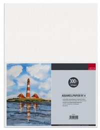 Akvarelpapir 30cm x 40cm 300 gram no. 4 - 20 blade