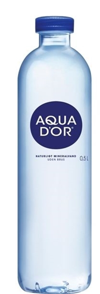 Aqua dor kildevand 0,50 liter  Mineralvand Aqua d'or  0.50 liter  flaske - incl. pant