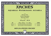Arches akvarel blok 185g  18x26cm  20ark/blok