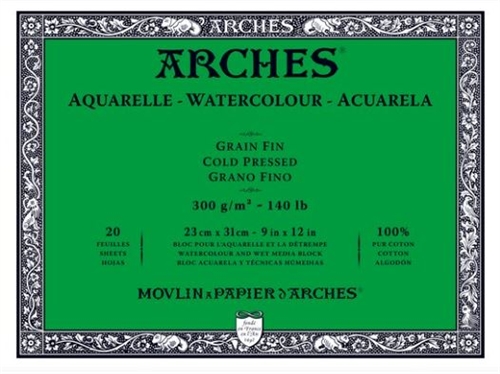 Arches akvarel blok 300g  23x31cm  20ark/blok