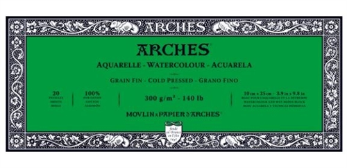 Arches akvarel blok 300g  10x25cm  20ark/blok