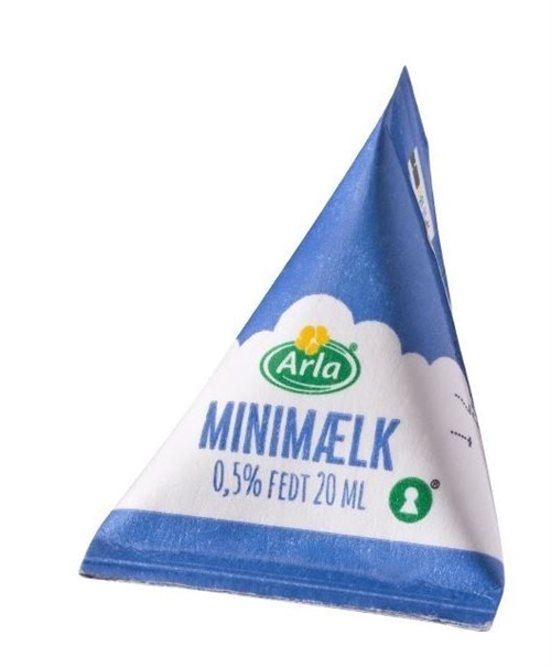 Arla minimælk 0,5% fedtindhold 20ml.