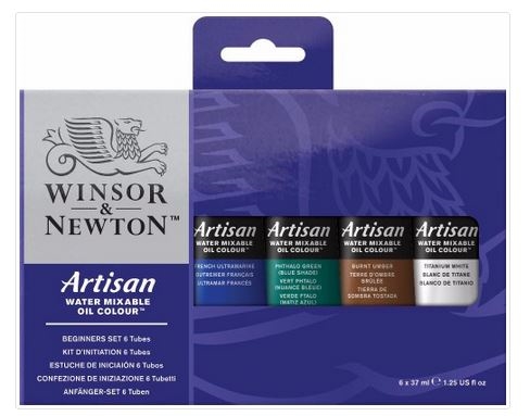 W&N Oliefarvesæt Artisan 6 x 37ml. vandbasis