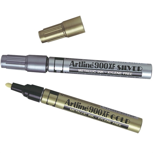 Artline 900XF Paintmarker Metallic - sølv/guld - Medium, Fine, Extra Fine