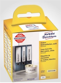 Avery brevordner etiket, bred 59 x 190 mm. dymo S0722480