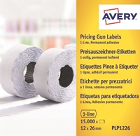Avery prismærker PLP-1226 Permanent  12x26mm 10 rl. pr. ks.