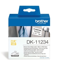 Brother DK11234 - Kongresmærke HVID - 86 x 60mm - 260stk