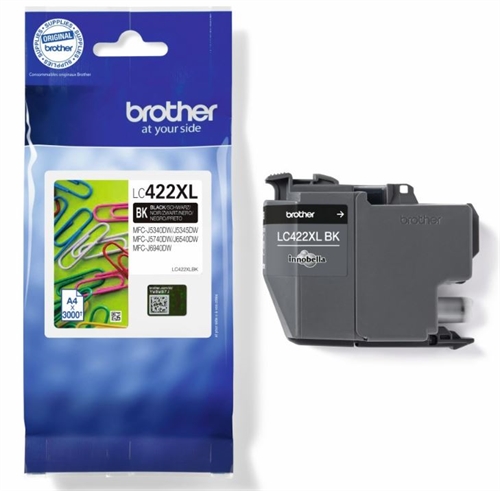Brother LC 422xl blæk  farve BK = sort