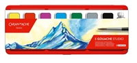 Caran Dache Gouache farvesæt studio med 8 farver