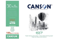 Canson 1557 tegnepapir 180gram A2 blok 30 sider