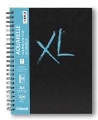 Canson akvarelbog A4 300 gram med hårdt omslag og spiral cold pressed