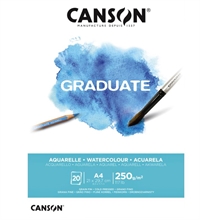 Canson akvarelblok A3 Graduate 250 g 20sider