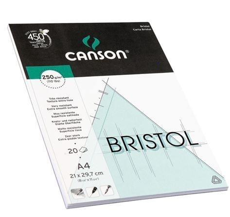 Canson Bristol A4 blok 250gram papir