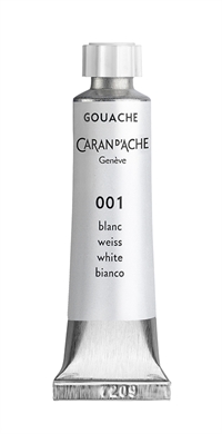 Caran Dache Gouache farve hvid 10ml