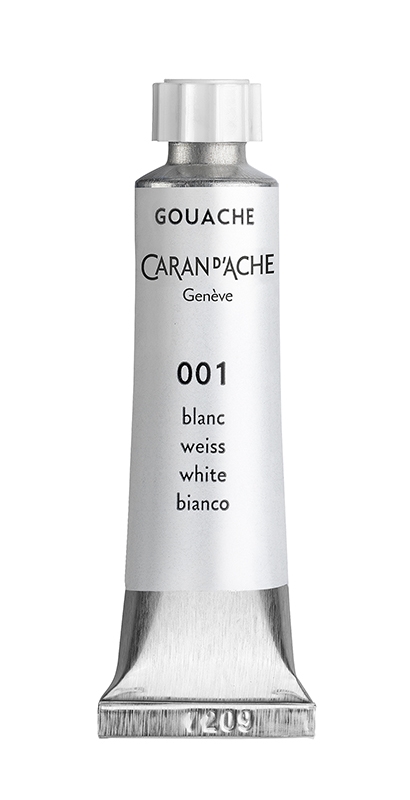 Caran Dache Gouache farve hvid 10ml
