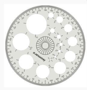 Cirkel skabelon rund - 25 cirkler 