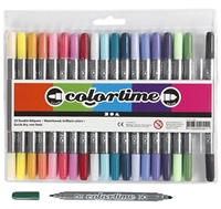 Tuschpenne Colortime  dobbeltpen 20stk.