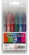 Colortime Glitter tusch 6 stk.