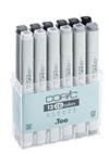 COPIC marker sæt Cool Grey med 12 stk. leveres i plastdisplay