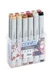 COPIC marker sæt Hudfarve med 12 stk. leveres i plastdisplay