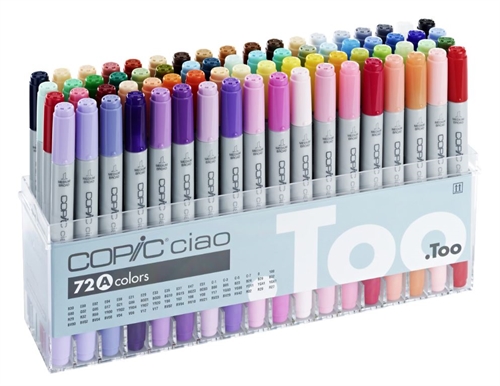 Copic marker CIAO sæt med 72 farver incl. plastdisplay