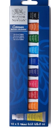 Winsor & Newton Cotman akvarelmaling - 10 x 5ml tuber