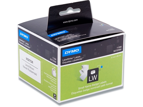 DYMO 11356 - Navneskilt etiketter hvid 41 x 89 mm - 300 stk 