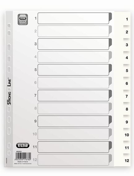 Faneblade A4+ MAXI 1:12, HVID PP  20 sæt pr. ks.