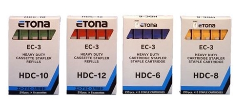 ETONA hæfteklammer, kassetter HDC-8 gul 26/8