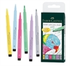 Faber-Castell Pitt artist pen PASTEL brusch penne med 6 farver