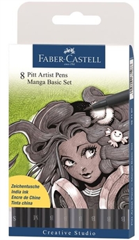 Faber-Castell pennesæt MANGA, med 8 penne