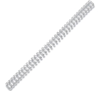 Spiralrygge GBC, A4 wire metal 6,3mm. 250stk/ks. - sølv