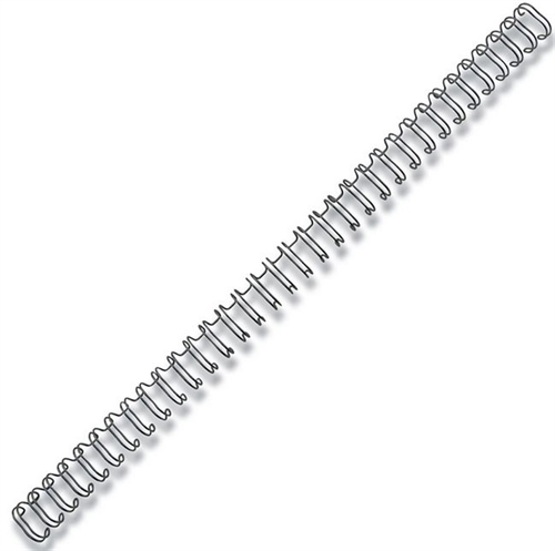 Spiralrygge GBC, A4 wire metal 6,3mm. 250stk/ks. - sort