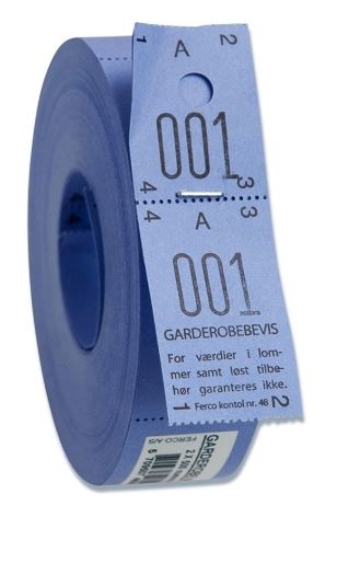 Garderobenummer 500 stk