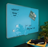 Glastavle Whiteboard Leitz Cosy 80x60cm - blå, grå eller gul