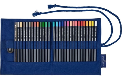 Faber-Castell Goldfaber farveflyanter i stofrulle - 30 dele