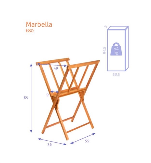 Billedholder/grafikvugge Model Marbella B x D x H: 55x36x85 cm  "udsolgt"